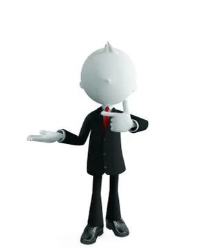 Businessman with presentation pose イラスト素材