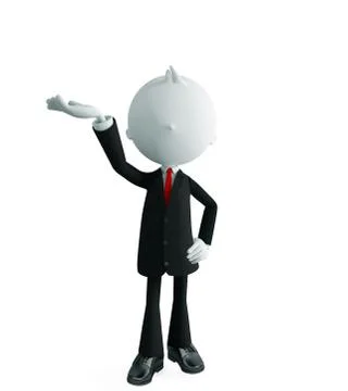 Businessman with presentation pose Stock-Illustration