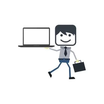 Businessman presentation theme Stock Illustration