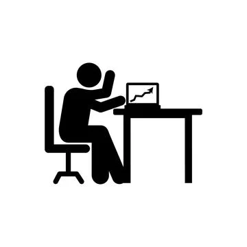 Businessman presentation training icon. Element of businessman pictogram icon Stock Illustration