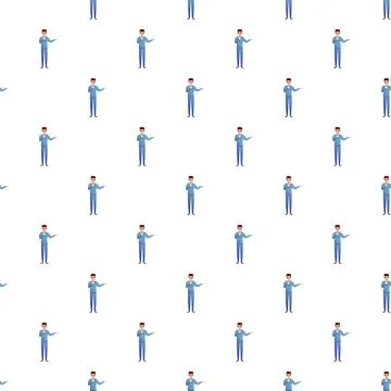 Businessman presenter animation pattern showing or pointing gesture Stock Illustration