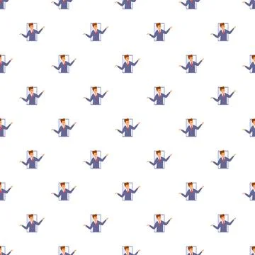 Businessman presenter pattern explaining marketing strategy Stock Illustration
