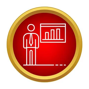 Businessman presenting data on a bar chart screen イラスト素材