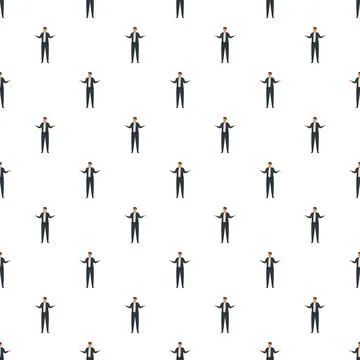 Businessman presenting hand gesture pattern background Illustrazione stock