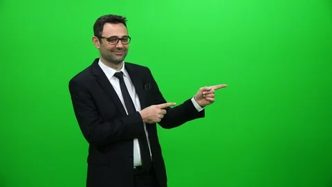 Businessman Presenting With Hands Stock Footage 88651581