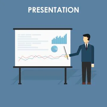 Businessman presenting 스톡 일러스트