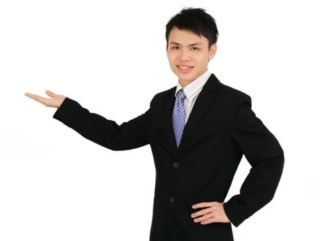 Businessman presenting Foto stock