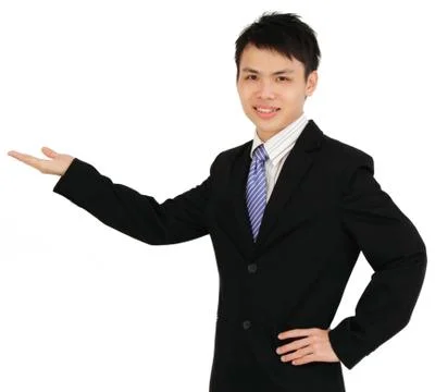 Businessman presenting Stock Photos