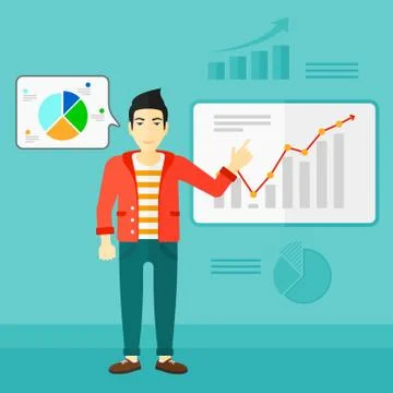 Businessman presenting report Stockillustratie