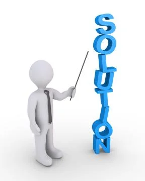 Businessman presenting the solution Stock Illustration