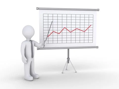 Businessman presenting statistics Stock Illustration