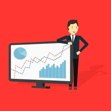 Businessman Presenting vector 库存插图