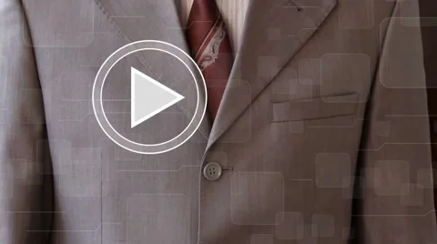 Businessman press play button chart web diagram business communication Stock Footage 58832249