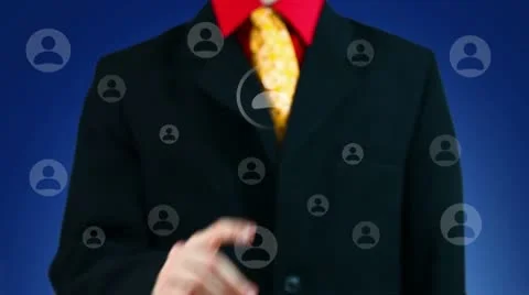 Businessman pressing button Stock Footage 10637021