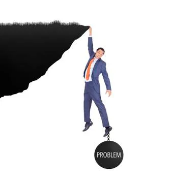 Businessman pressured by problem Foto stock
