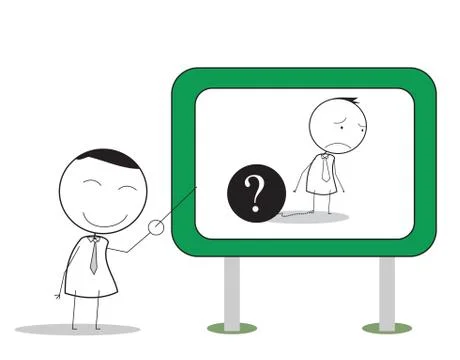 Businessman problem presentation Illustrazione stock