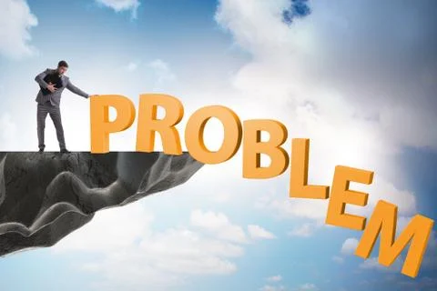 Businessman in problem solving concept Stock Photos