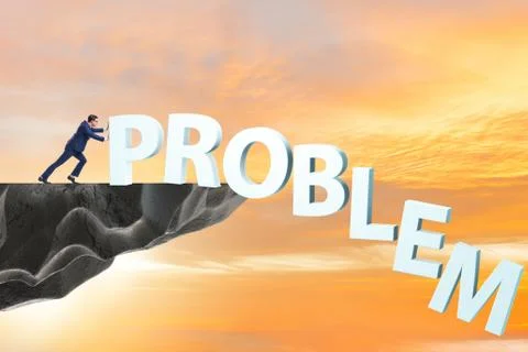 Businessman in problem solving concept Stock Photos