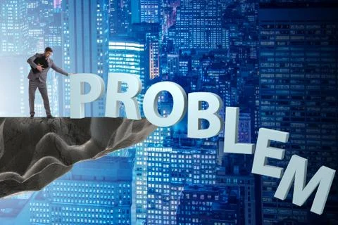Businessman in problem solving concept Foto stock