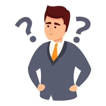 Businessman problem solving icon, cartoon style 스톡 일러스트