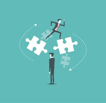 Businessman problem solving 스톡 일러스트