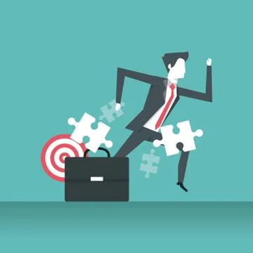 Businessman problem solving 스톡 일러스트