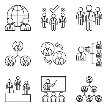 Businessman Process Line Stock Illustration