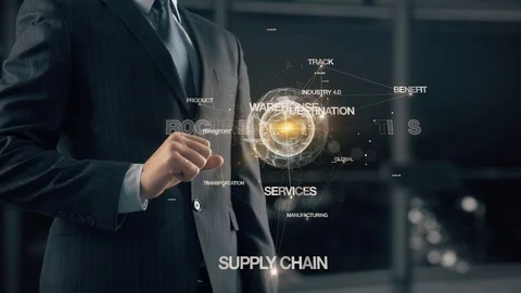 Businessman with Procurement logistics Stock Footage 86002591