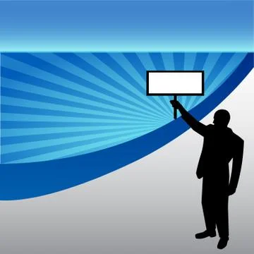 Businessman protest Stock Illustration