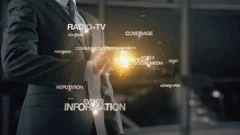 Businessman with Public Relations 库存影片 85407434