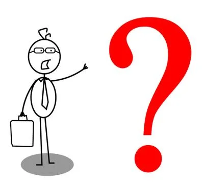 Businessman Question Stock Illustration