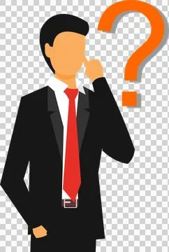 Businessman with question mark, confused Stock Illustration