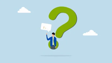 Businessman with Question Mark Decision Making and Problem Solving Concept Stock Footage 304804618