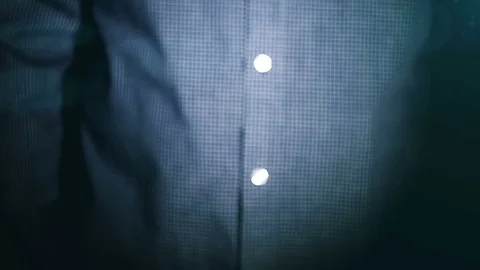 Businessman raises his hands to the computer the light bulb Video stock 75456200