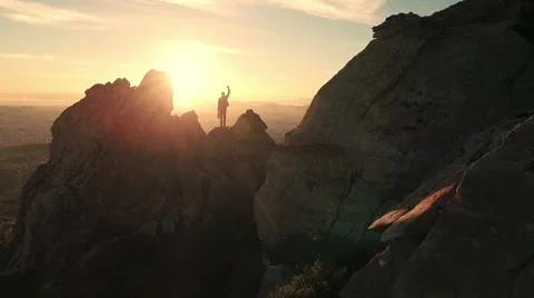 Businessman Reaching The Top Video stock 59367232