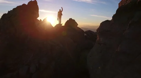 Businessman Reaching The Top Video stock 59411200