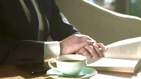 Businessman Reading a Book Stock Footage 63305474