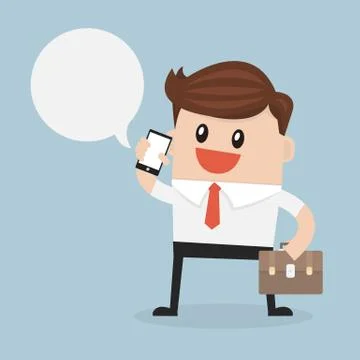 Businessman reading new message vector Illustrazione stock