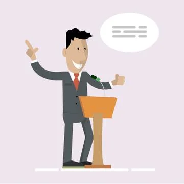 Businessman reading a report Stock Illustration