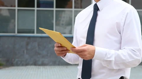Businessman received an envelope Stock Footage 54287037