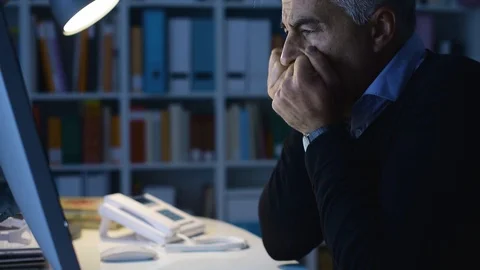 Businessman receiving bad news Stock Footage 89197553