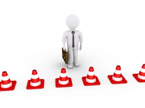 Businessman is refused access Stock Illustration