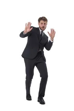 Businessman rejection expression Stock Photos