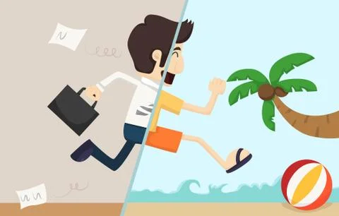 Businessman relax Stock Illustration