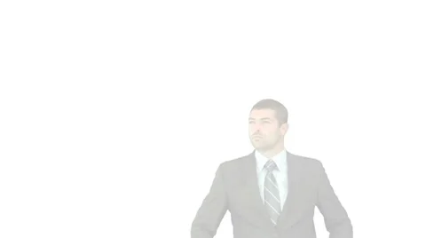Businessman remembering moments with his family Stock Footage