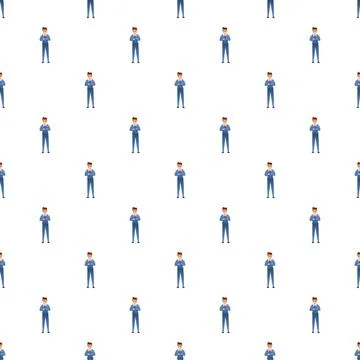 Businessman repeating pattern representing corporate teamwork and success Stock Illustration