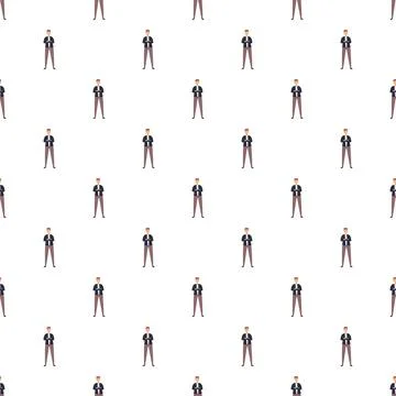 Businessman repeating pattern on white background Illustrazione stock