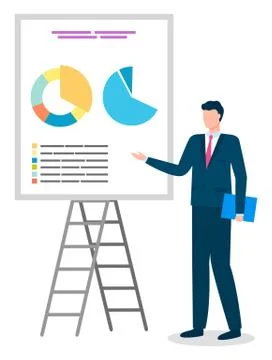 Businessman Reporting on Project Analysis Data Stock Illustration