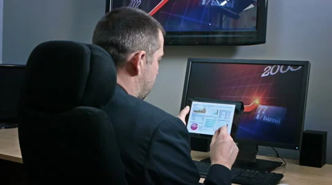 Businessman Reviewing Data Stock Footage 45185112