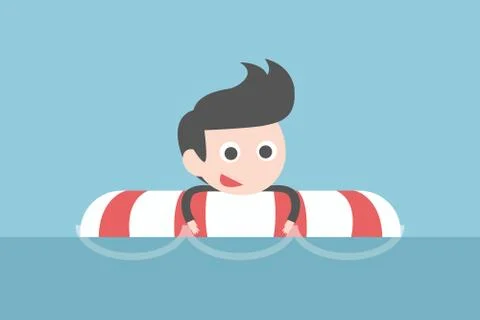 Businessman in risk Stock Illustration